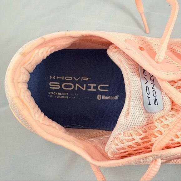 UNDER ARMOUR HOVR Sonic Running Shoes Peach/Coral Women’s Size 6.5 - Picture 6 of 9